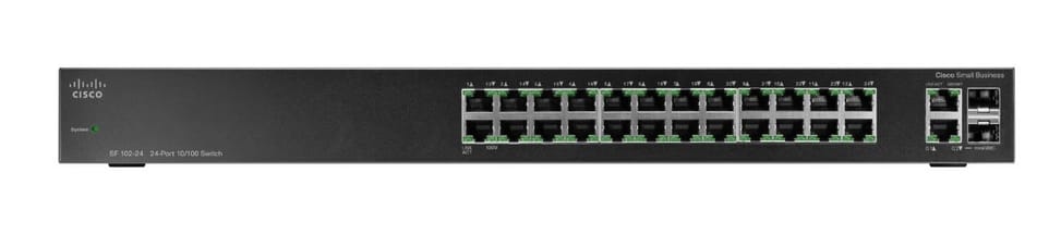 Cisco Small Business Non Administrable 24 ports 10/100 + 2 ports SFP Gigabit combiné — image 1