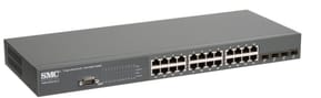 SMC Switch Administrable 24 ports 10/100/1000 + 4 ports SFP Gigabit combiné