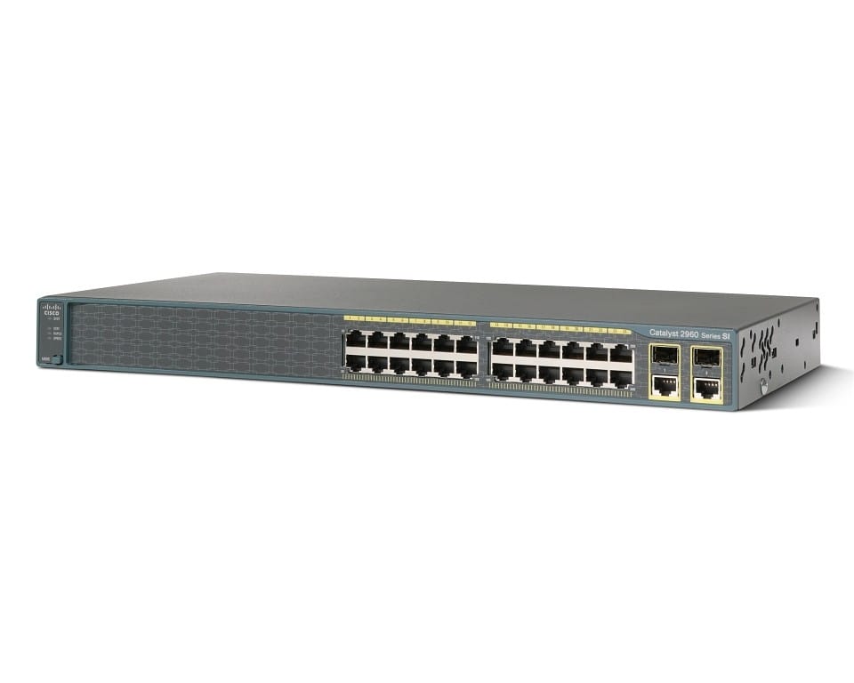 جهاز Switch مُدار Cisco Catalyst 2960 - 24 منفذ 10/100 + 2T/SFP مع LAN Lite — صورة 1