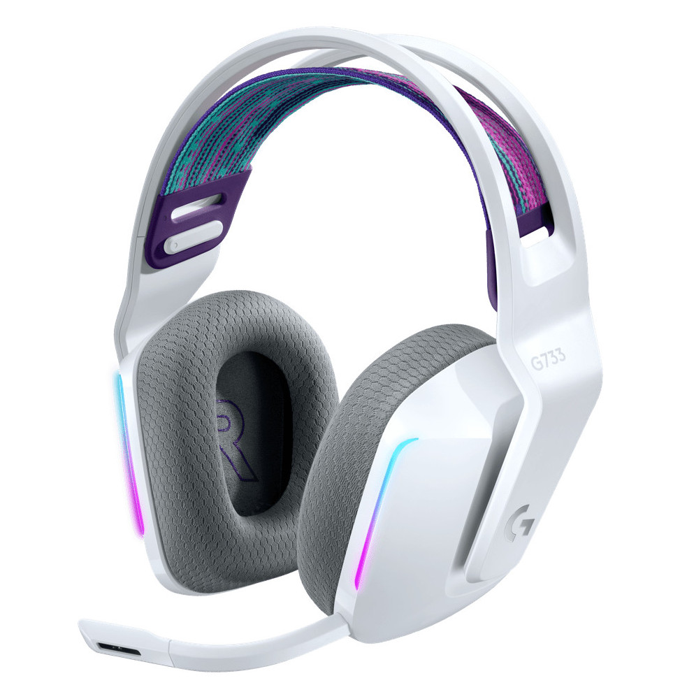 Casque gaming sans fil Logitech G733 LIGHTSPEED RVB ultra-léger