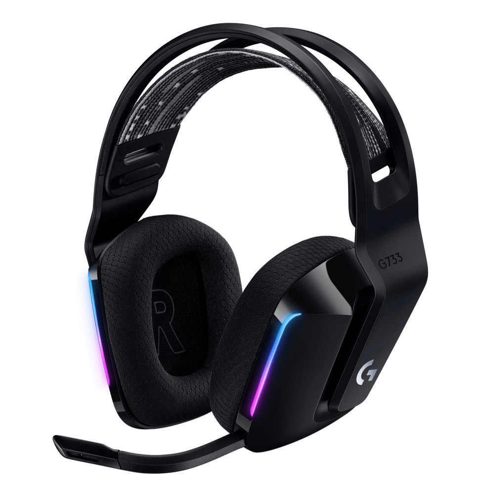 Casque gaming sans fil Logitech G733 LIGHTSPEED RVB ultra-léger