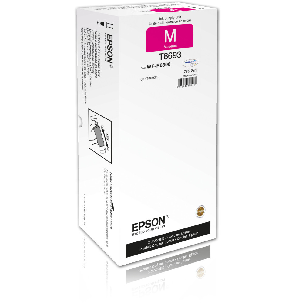 Unité d'alimentation en encre Magenta XXL pour Epson WF-R8590 (C13T869340)