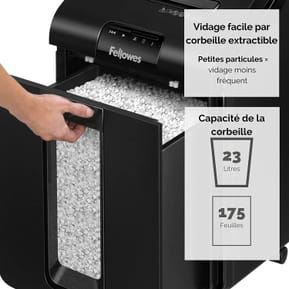 Destructeur Fellowes AutoMax™ 100M — Sécurité P-4 · 23 L · chargeur auto 100 feuilles — image 3