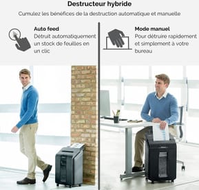 Destructeur Fellowes AutoMax™ 100M — Sécurité P-4 · 23 L · chargeur auto 100 feuilles — image 6