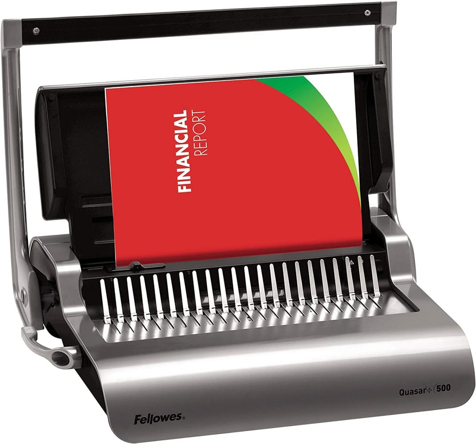 Fellowes Quasar+ 500 Plastic Comb Binding Machine (5627701) — image 1
