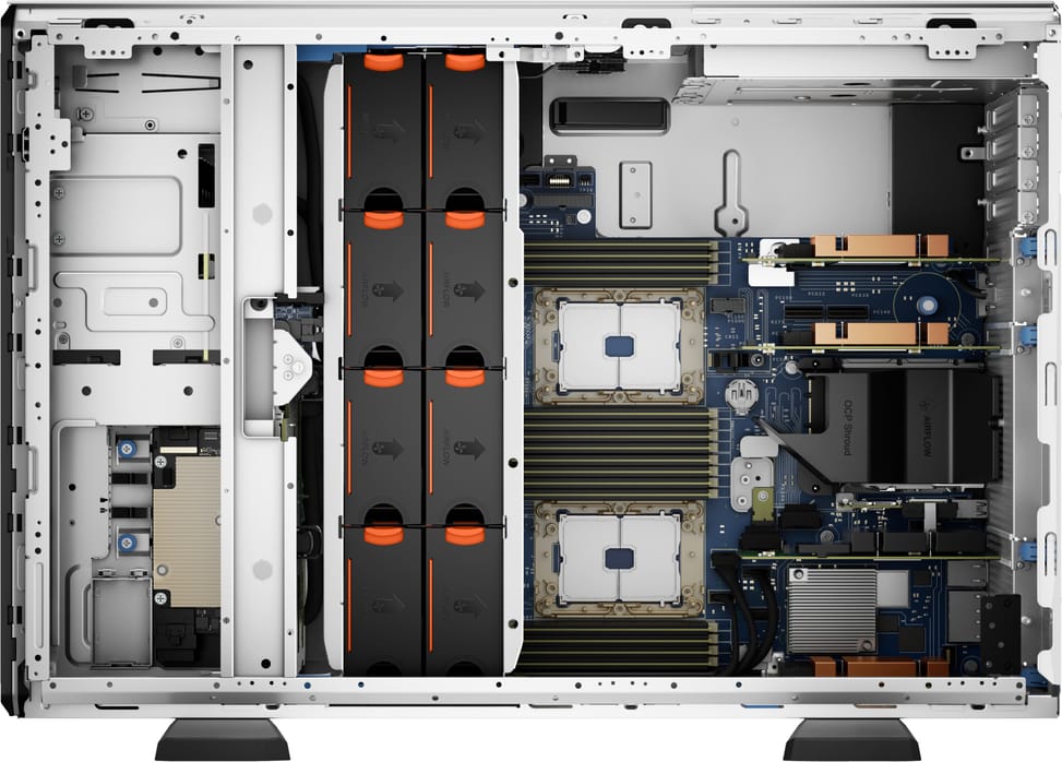 DELL PowerEdge T550 Server 1*4310 2.1G, 1*16GB RDIMM, 3200MT/s,PERC H755, 2*480GB SSD SATA 36M (PET550M1)