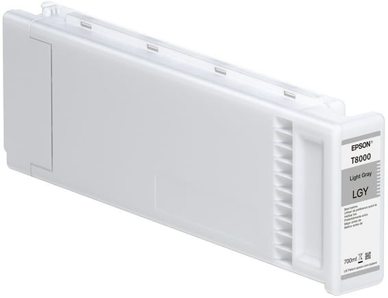 Epson T8000 Gris clair - Cartouche d'encre d'origine UltraChromePro (700ml) (C13T800000)