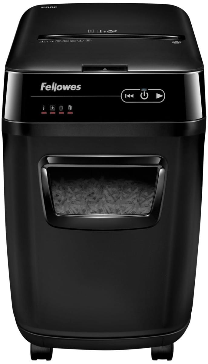 آلة تمزيق الورق Fellowes AutoMax™ 200C — أمان P-4 · 32 L · تغذية تلقائية 200 ورقة — صورة 2
