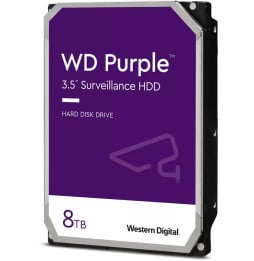 Disque dur interne 3.5" Western Digital Purple 8 To pour les systèmes de vidéosurveillance et de sécurité (WD84PUR-64)
