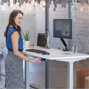 Bureau réglable en hauteur Fellowes Cambio™ - Structure seule Argent- (9694001) — image 8