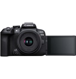 Appareil photo hybride Canon EOS R10 + objectif RF-S 18-45mm F4.5-6.3 IS STM + bague d'adaptation monture EF-EOS R (5331C038AA)