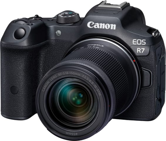 Appareil photo hybride Canon EOS R7 + Objectif RF-S 18-150mm F3.5-6.3 IS STM + Bague d'adaptation monture EF-EOS R (5137C019AA)