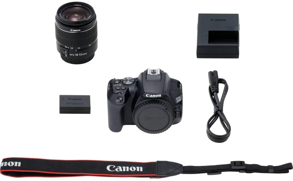 Appareil photo Canon 250D 18-55 - Noir  (3454C003AA)