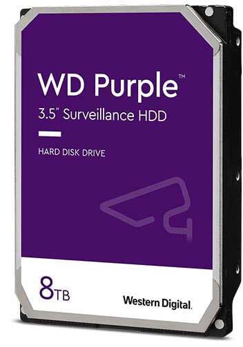 Disque dur interne d'enregistrement 3.5" Western Digital Purple pour les systèmes de vidéosurveillance et de sécurité (WD82PURX)
