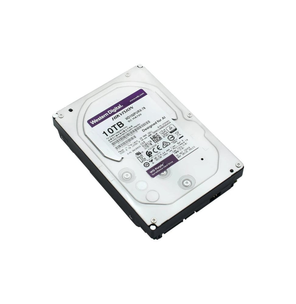 Disque dur interne 3.5 Western Digital Purple 10To pour les systèmes de  vidéosurveillance et de sécurité (WD102PURX-78) prix Maroc