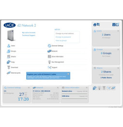 LaCie d2 Network 2 - 2 TB, Gigabit Ethernet et USB 2.0