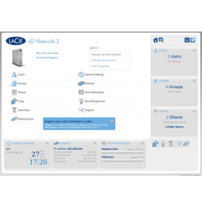 LaCie d2 Network 2 - 2 TB, Gigabit Ethernet et USB 2.0