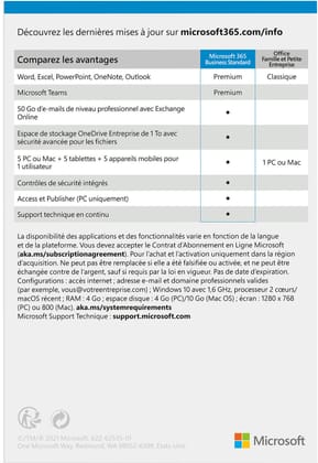 Microsoft 365 Business Standard Français - abonnement 12 mois pour 1 personne (PC, Mac, iOS et Android) — image 3