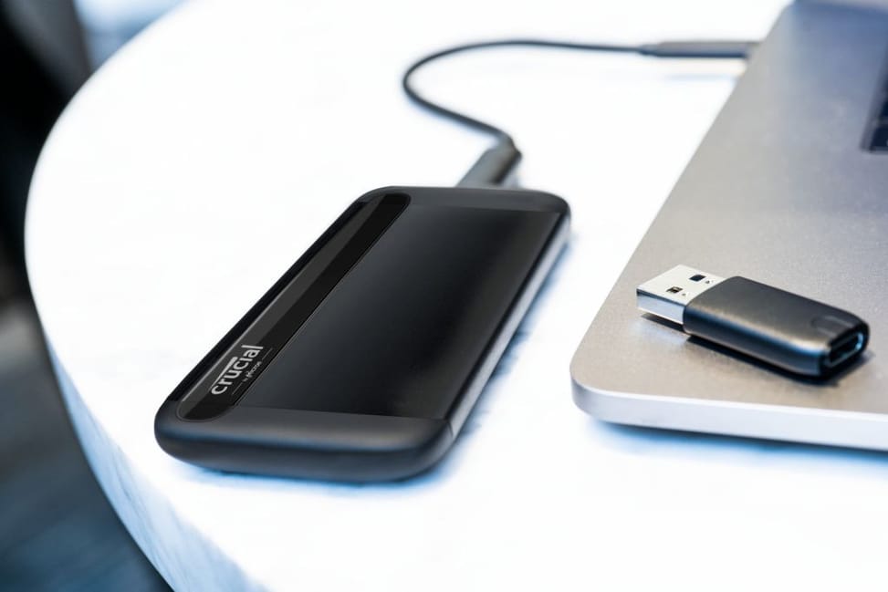 CRUCIAL SSD PORTABLE CRUCIAL X8 - EXTERNE - 1 TO - USB 3.1 (GEN 2) TYPE C