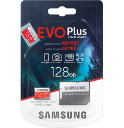 Carte mémoire Samsung microSDXC Evo Plus 128GB - avec adaptateur SD - (MB-MC128HA_EU)