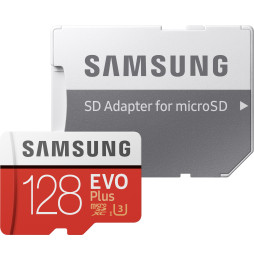 Carte mémoire Samsung microSDXC Evo Plus 128GB - avec adaptateur SD - (MB-MC128HA_EU)