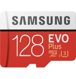 Carte mémoire Samsung microSDXC Evo Plus 128GB - avec adaptateur SD - (MB-MC128HA_EU)