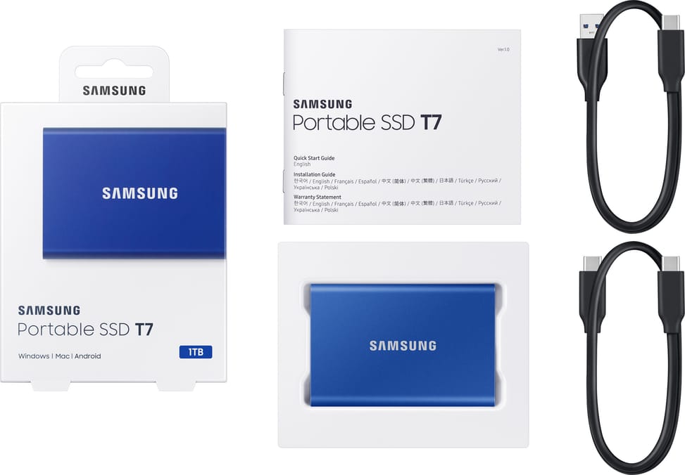 Disque dur SSD externe T7 -1TB- USB 3.2 (MU-PC1T0H_WW)