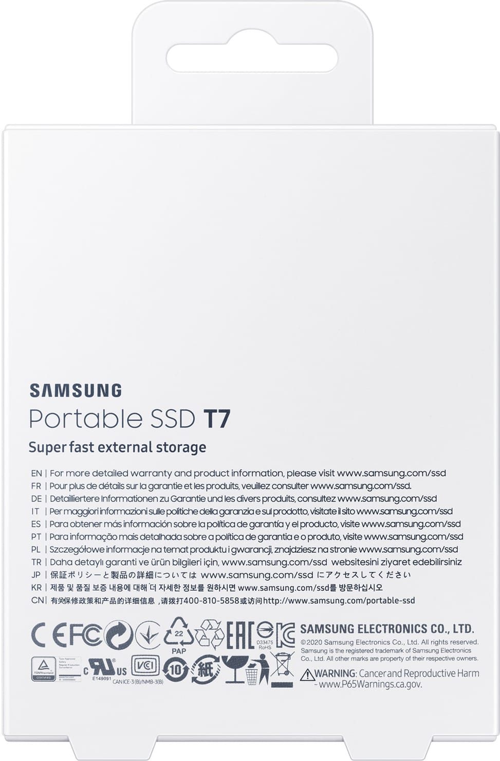 Disque dur SSD externe T7 -1TB- USB 3.2 (MU-PC1T0H_WW)