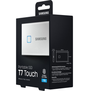 Disque dur SSD externe Samsung T7 Touch - 1TB - USB 3.2 Gen.2 (10Gbps) (MU-PC1T0S_WW)