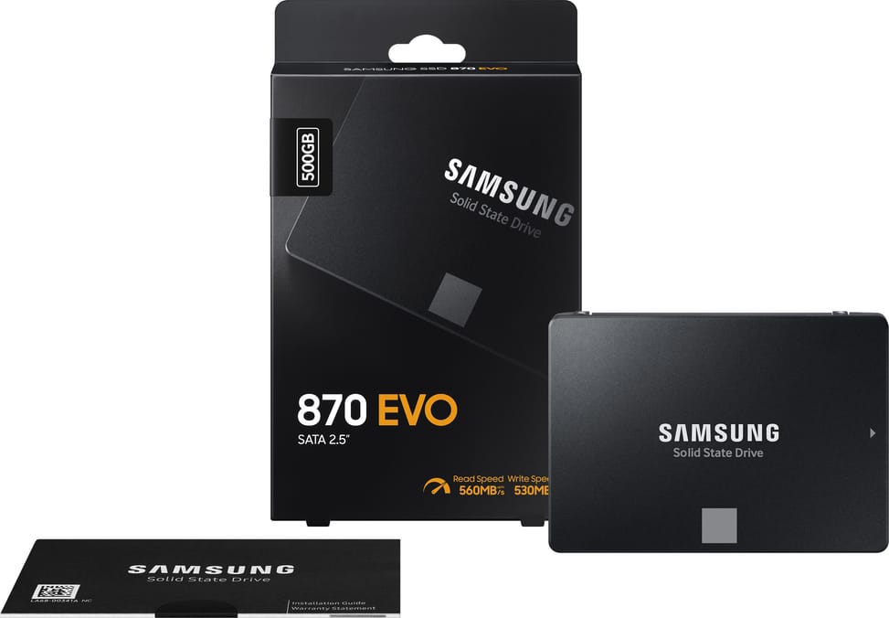 Disque Dur interne SSD Samsung 870 EVO 2.5" SATA III - 500 GB - (MZ-77E500B_EU)