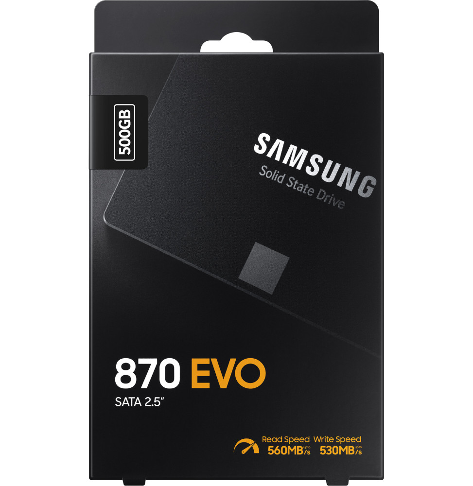 Disque Dur interne SSD Samsung 870 EVO SATA III, 2.5 500 Go (MZ