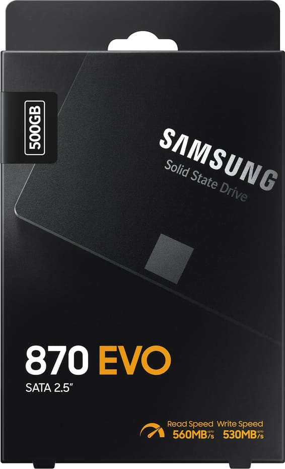 Disque Dur interne SSD Samsung 870 EVO SATA III, 2.5" 500 Go (MZ-77E500B_EU)