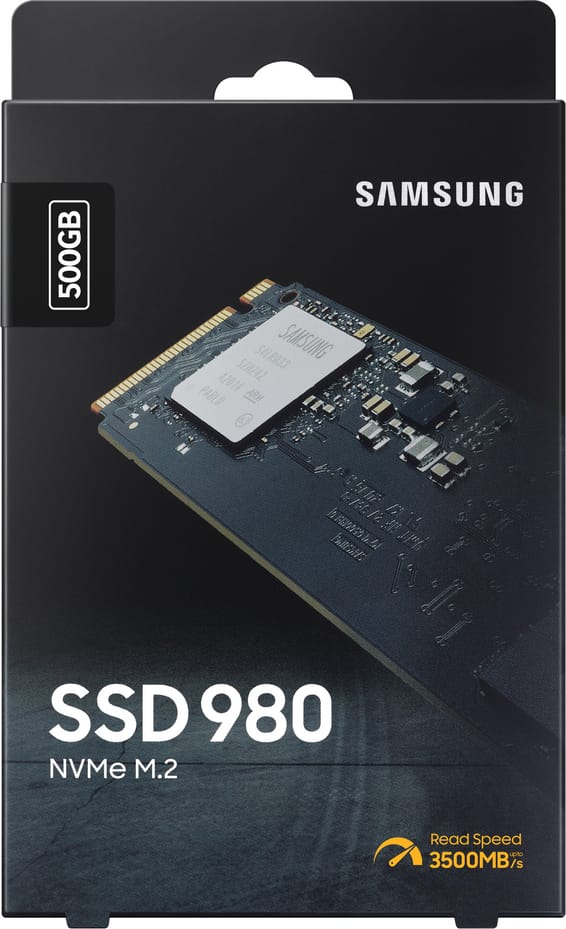 Disque Dur interne SSD Samsung 980 M.2 2280 NVMe PCIe 3.0 - 500 Go (MZ-V8V500BW)