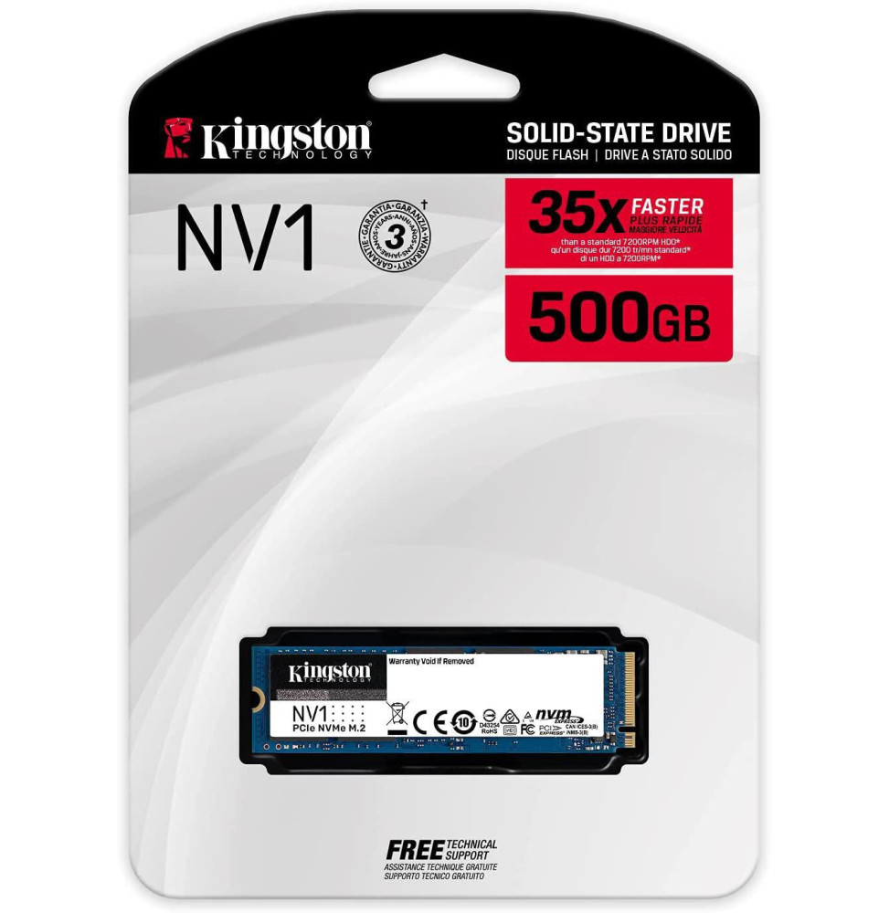 Disque Dur interne SSD Kingston NV1 PCIe NVMe M.2 2280 1 To