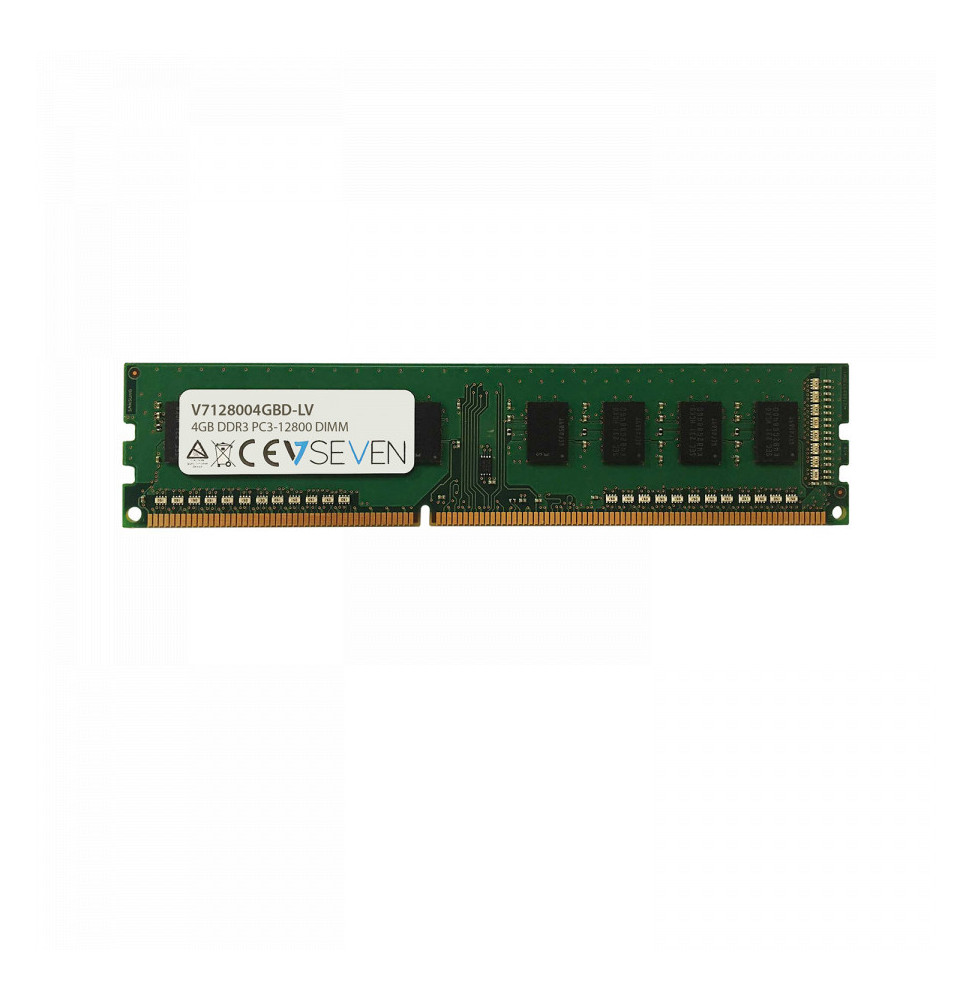 Barrette mémoire VSEVEN 4GB DDR3 1600MHZ DIMM - Pc Bureau (V7128004GBD-LV)