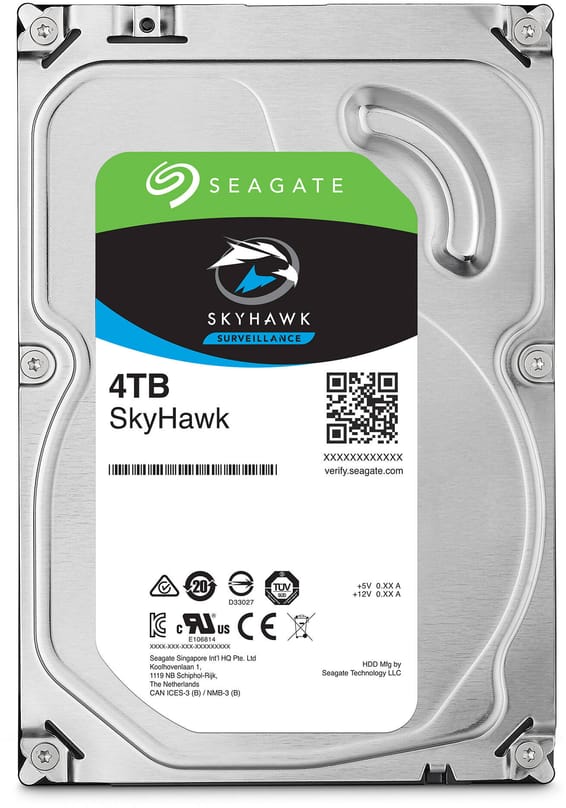 Disque dur interne 3.5" Seagate Skyhawk 4To pour les systèmes de vidéosurveillance et de sécurité (ST4000VX0013)