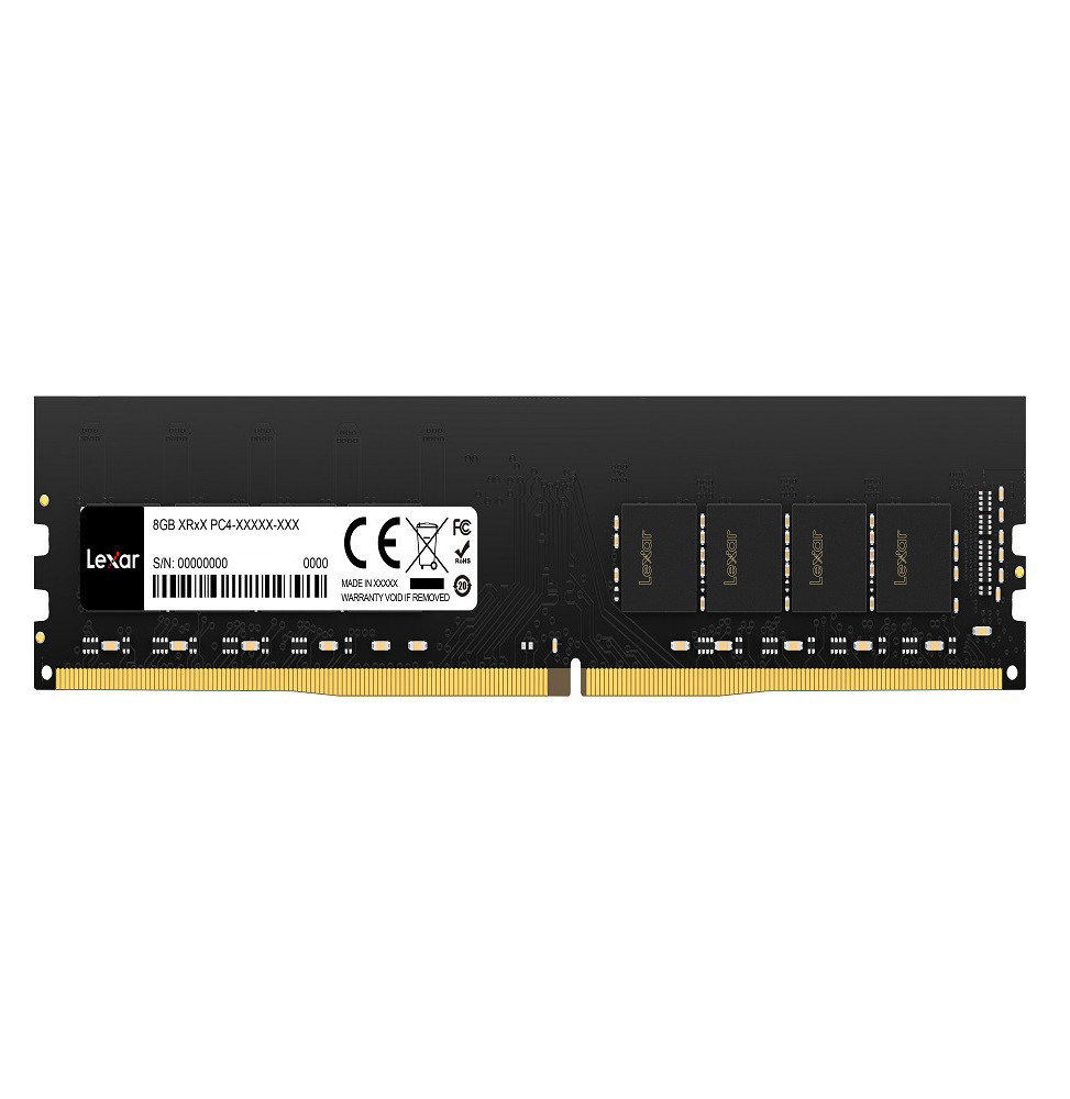 Barrette mémoire Lexar 8GB DDR4-2666 DIMM - Pc Bureau (LD4AU008G-B2666GSST)