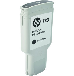 HP 728 Noir Mat - Cartouche d'encre HP d'origine (F9J68A)