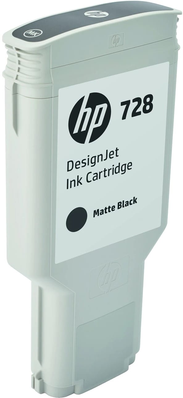 HP 728 Noir Mat - Cartouche d'encre HP d'origine (F9J68A)