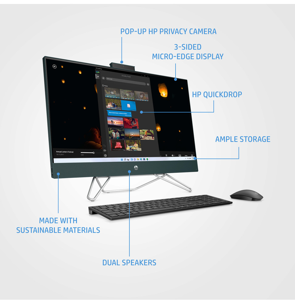 PC Tout-en-un ASUS – Écran 20,1", Core I3, 8Go RAM, Windows 10 Pro, Occasion