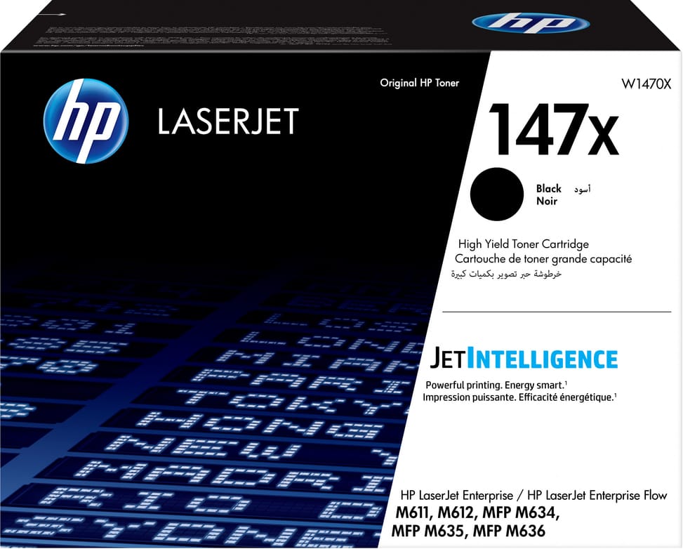 تونر HP LaserJet أصلي عالي السعة HP 147X أسود (W1470X) — صورة 1