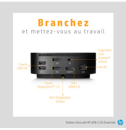 Station d’accueil HP USB-C G5 Essential (72C71AA)