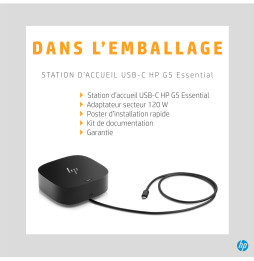 Station d’accueil HP USB-C G5 Essential (72C71AA)