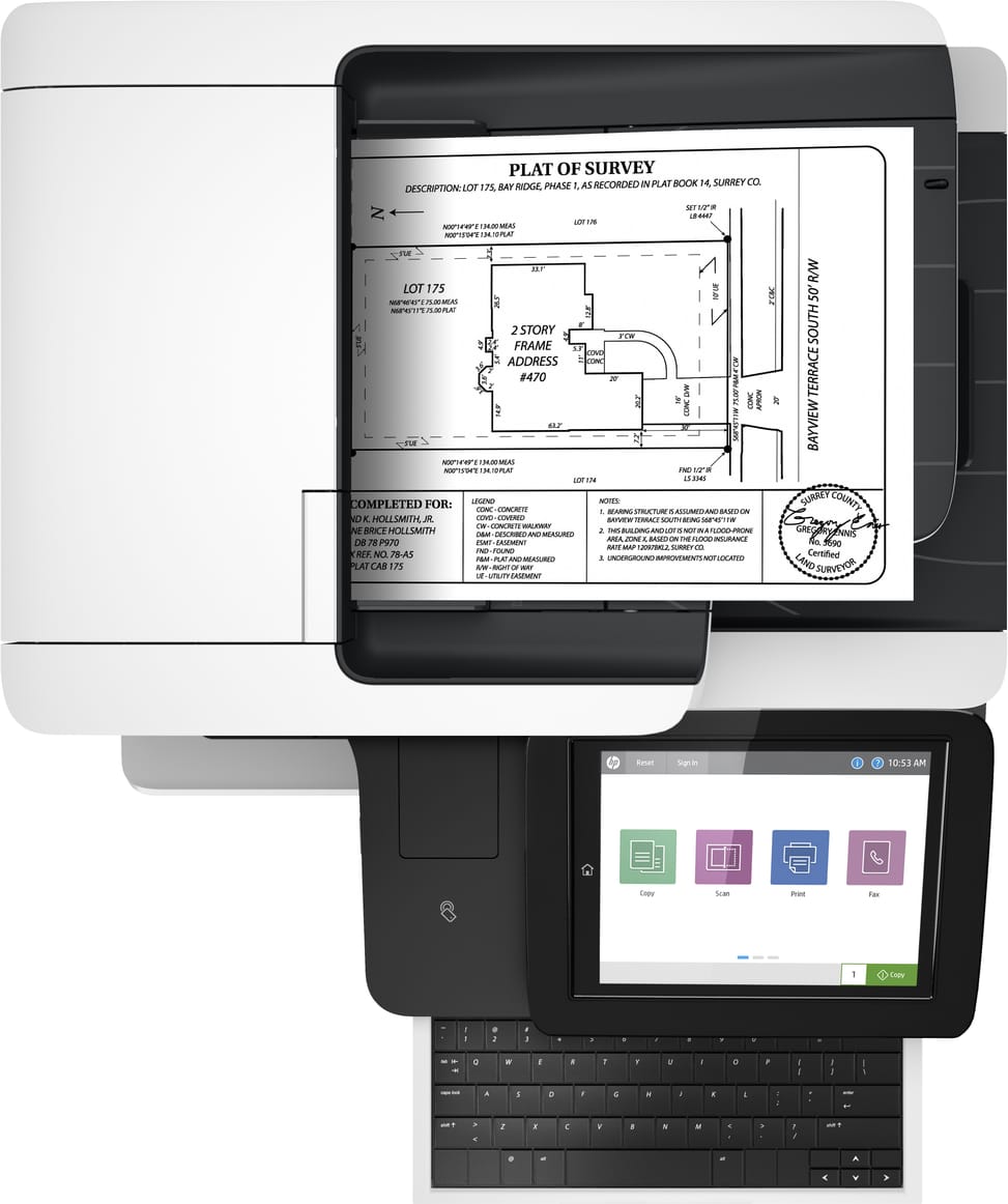 Imprimante Multifonction Laser Monochrome HP LaserJet Enterprise Flow M528z (1PV67A)