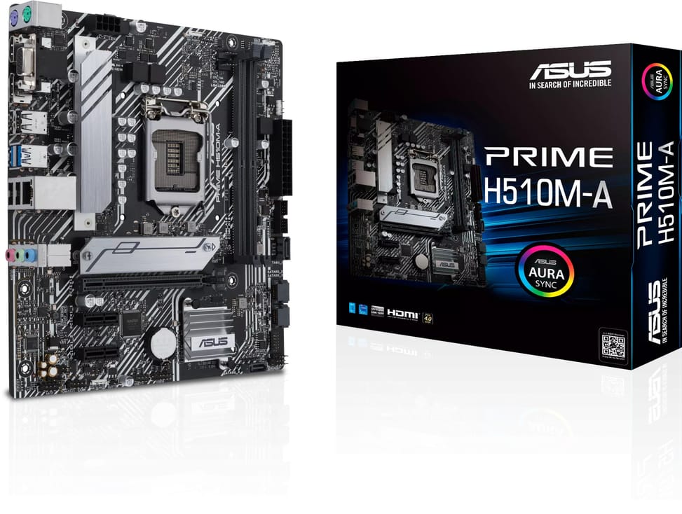 Carte mère Intel® H510 au format micro ATX avec PCIe 4.0 (90MB17C0-M0EAY0)