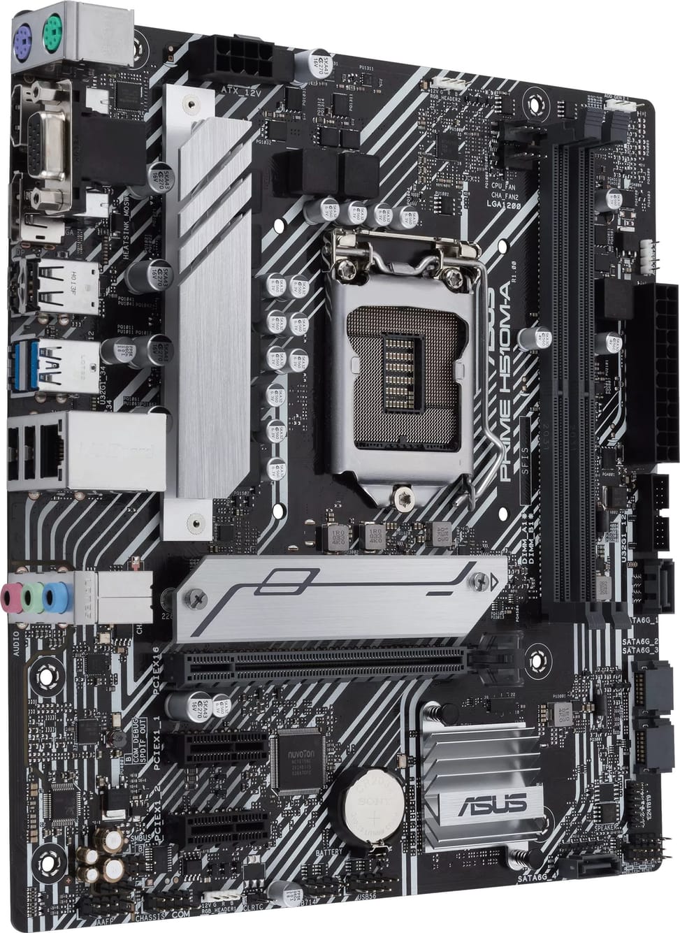 Carte mère Intel® H510 au format micro ATX avec PCIe 4.0 (90MB17C0-M0EAY0)