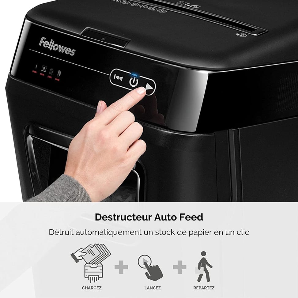 Destructeur de documents Fellowes AutoMax™ 150C Coupe croisée (4680101)