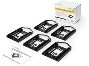 Support de Montage 2.5 SSD/HDD pour Baie de Lecteur 3.5 - 5 Pack - Sans Outil - Kit de Montage de Disque Dur (BRACKET125PTP) — image 6