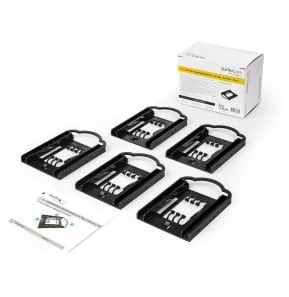 Support de Montage 2.5 SSD/HDD pour Baie de Lecteur 3.5 - 5 Pack - Sans Outil - Kit de Montage de Disque Dur (BRACKET125PTP)