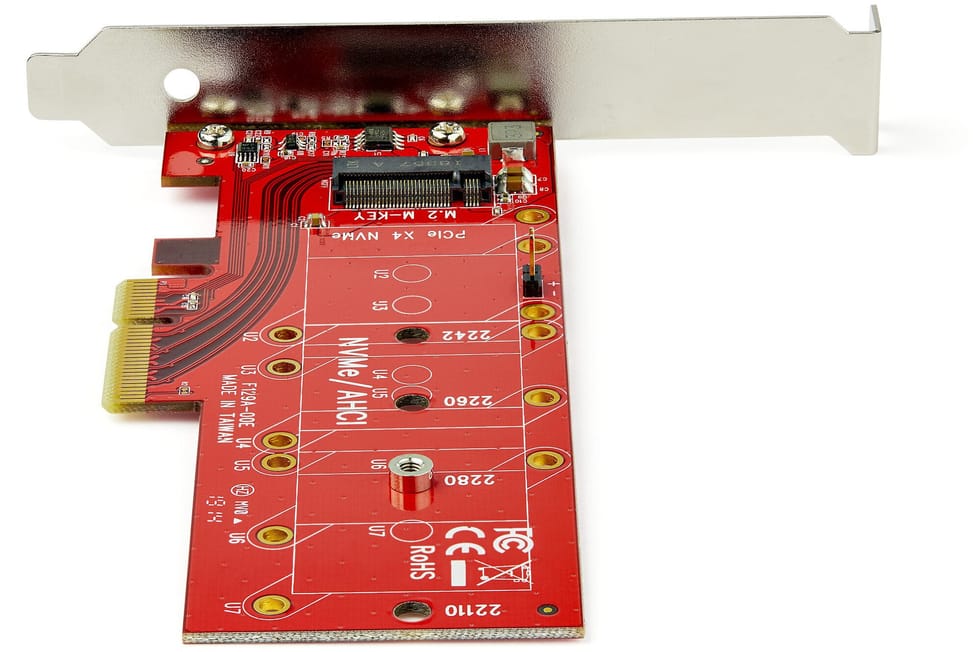 Adaptateur StarTech PCI Express x4 vers SSD M.2 PCIe - Carte d'extension pour SSD M.2 NGFF (PEX4M2E1)